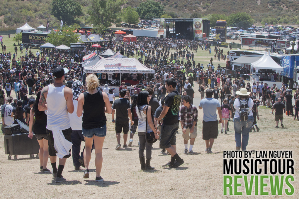 Mayhem time!!  In the distance:  Opening band, Sangre, on the Jagermeister stage.