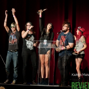 Ministry of Love accepting the Best Vegas Power Pop Group award at the Vegas Rocks! Magazine Awards