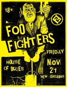 Foo Fighters New Orleans Show Poster